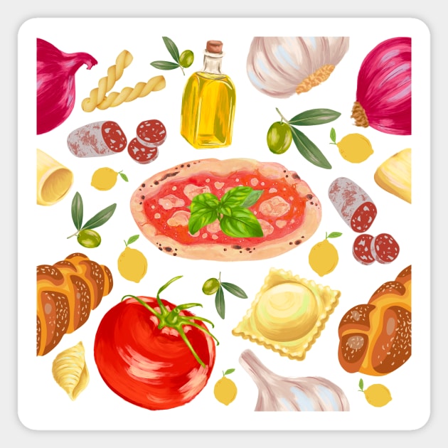 Cooking Italian Food Sticker by GemmasGems